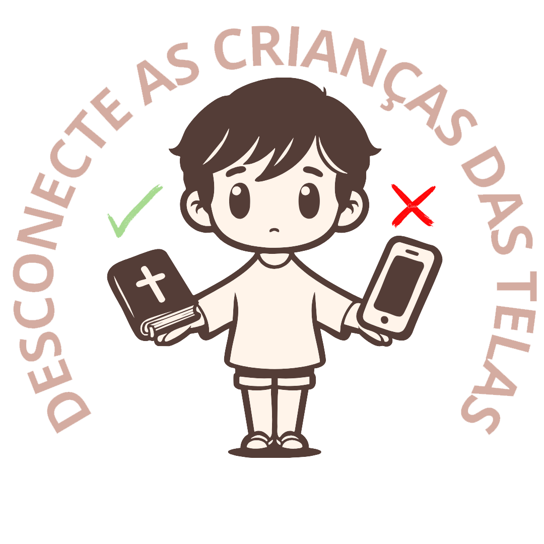 Criança com Bíblia e celular